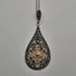 Vintage Sterling Silver & Marcasite Teardrop Pendant with Sterling Silver Necklace, Total 6.1g