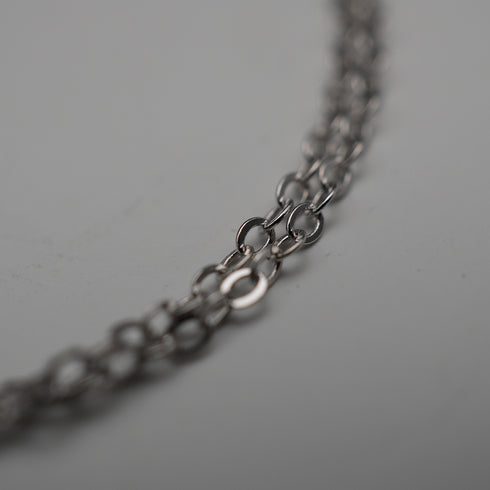 Vintage Sterling Silver & Marcasite Teardrop Pendant with Sterling Silver Necklace, Total 6.1g