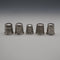 UK antique and vintage sterling silver thimbles, set of 5, 17.8g total