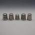 UK antique and vintage sterling silver thimbles, set of 5, 17.8g total