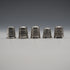 UK antique and vintage sterling silver thimbles, set of 5, 17.8g total