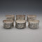 Antique British silver plate napkin rings, set of 6