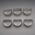 Antique British silver plate napkin rings, set of 6