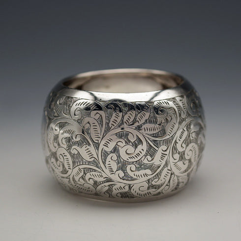 1889 British Antique Sterling Silver Napkin Ring 21g Nathan&Hayes