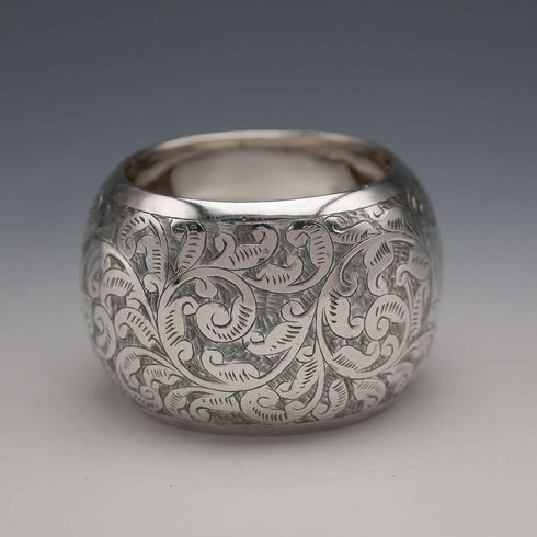 1889 British Antique Sterling Silver Napkin Ring 21g Nathan&Hayes