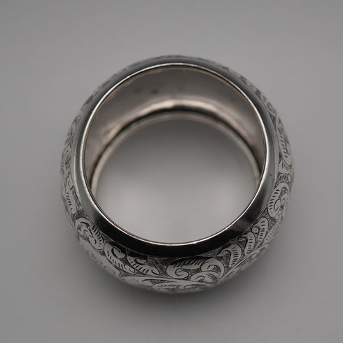 1889 British Antique Sterling Silver Napkin Ring 21g Nathan&Hayes