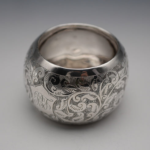 1889 British Antique Sterling Silver Napkin Ring 21g Nathan&Hayes