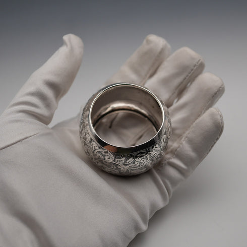 1889 British Antique Sterling Silver Napkin Ring 21g Nathan&Hayes