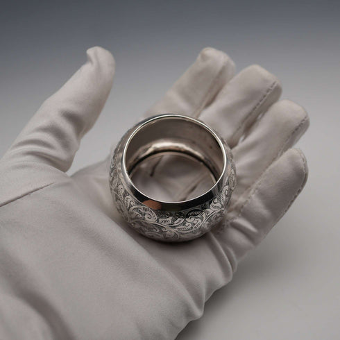 1889 British Antique Sterling Silver Napkin Ring 21g Nathan&Hayes