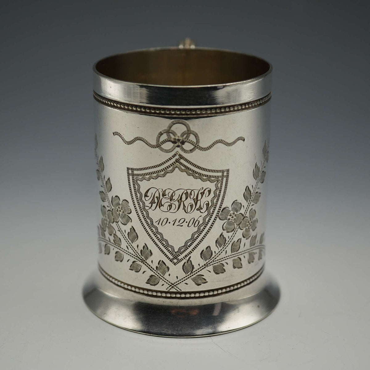 約1906年英國古董鍍銀洗禮杯Daniel&Arter – SILVER-LUG