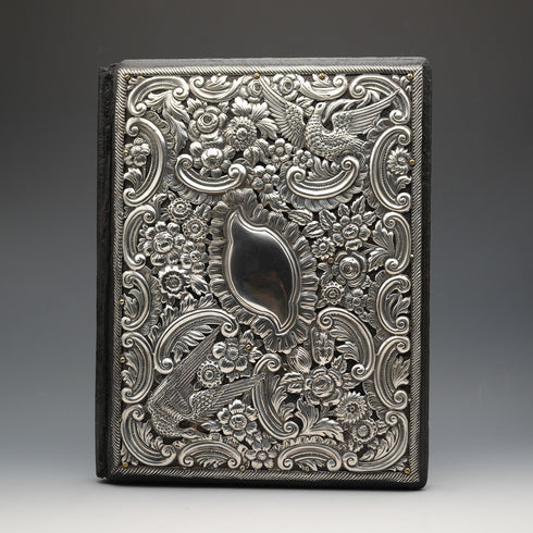 1902 English Antique Solid Silver Blotter Folder by SW Smith & Co