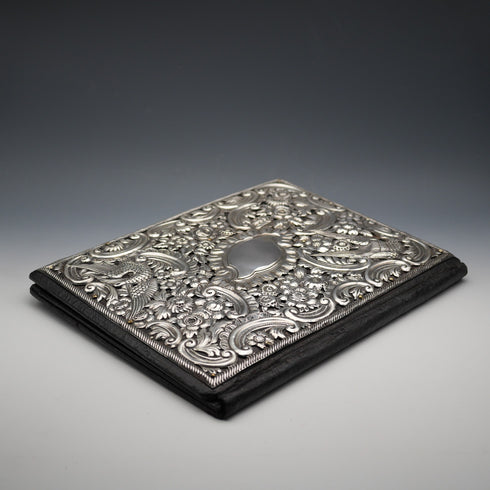 1902 English Antique Solid Silver Blotter Folder by SW Smith & Co