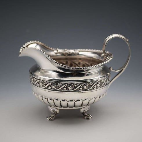 1822 English Antique Irish Sterling Silver Jug 247g James Scott