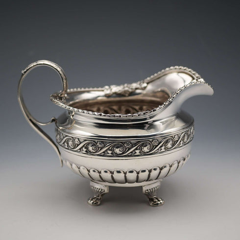 1822 English Antique Irish Sterling Silver Jug 247g James Scott