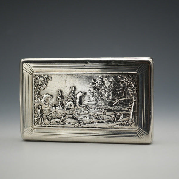 1835 Austrian 812 Silver Embossed Snuff Box 103g