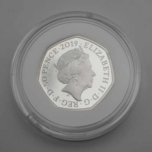 UK "Paddington Bear St Paul's Cathedral" 50p Proof Silver Coin Royal Mint, with Case and Certificate of Authenticity
