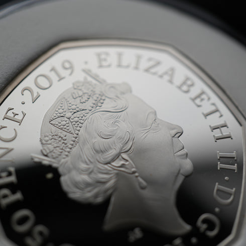 UK "Paddington Bear St Paul's Cathedral" 50p Proof Silver Coin Royal Mint, with Case and Certificate of Authenticity