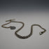 UK Antique Silver Plated Albert Chain with 1838 Sixpence Silver Fob