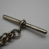 UK Antique Silver Plated Albert Chain with 1838 Sixpence Silver Fob