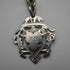 British Antique Solid Silver Albert Chain with Solid Silver Medal Fob 37cm total length 59g