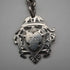 British Antique Solid Silver Albert Chain with Solid Silver Medal Fob 37cm total length 59g