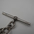 British Antique Solid Silver Albert Chain with Solid Silver Medal Fob 37cm total length 59g