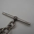 British Antique Solid Silver Albert Chain with Solid Silver Medal Fob 37cm total length 59g