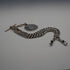 1915 British Antique Sterling Silver Double Albert Chain with Sterling Silver Medal Fob, 61g