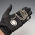 1915 British Antique Sterling Silver Double Albert Chain with Sterling Silver Medal Fob, 61g