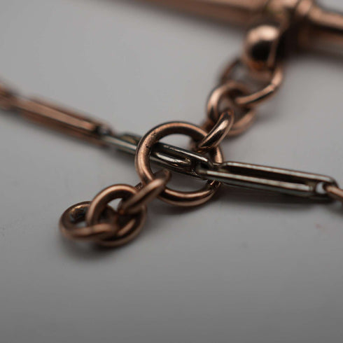 Antique K9 Gold Two-Tone Ladies Albert Chain, 6.8g