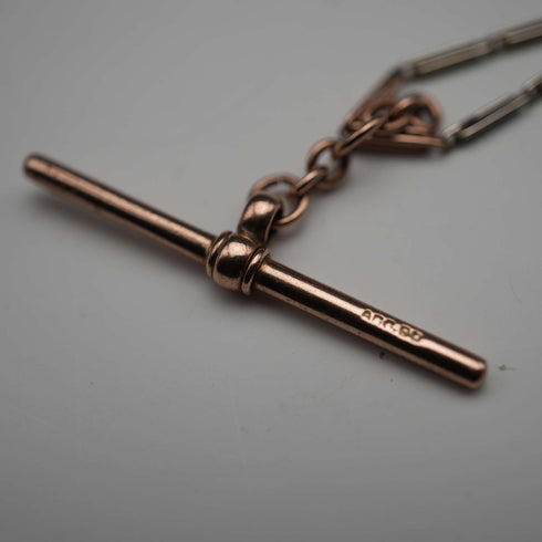 Antique K9 Gold Two-Tone Ladies Albert Chain, 6.8g