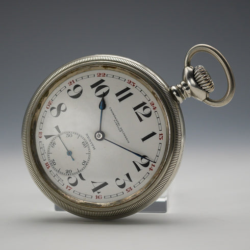 c. 1929 Switzerland Zenith Pocket Watch Mechanical Railroad Watch Alloy Case Good Working Order