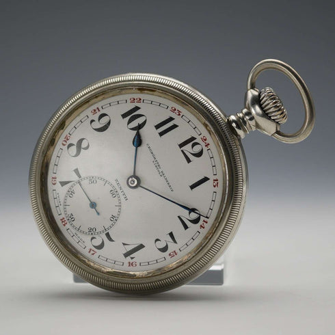 c. 1929 Switzerland Zenith Pocket Watch Mechanical Railroad Watch Alloy Case Good Working Order