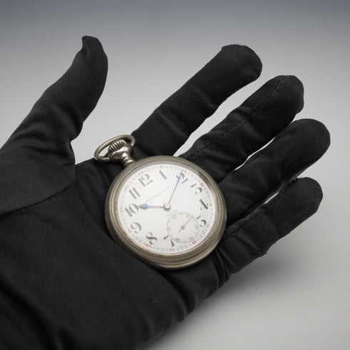 c. 1929 Switzerland Zenith Pocket Watch Mechanical Railroad Watch Alloy Case Good Working Order