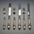Late 19th Century English Antique Silver Plated Cutlery Set of 3 Pairs by Martin & Hall