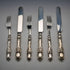 Late 19th Century English Antique Silver Plated Cutlery Set of 3 Pairs by Martin & Hall