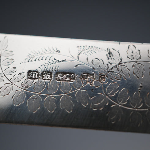 Late 19th Century English Antique Silver Plated Cutlery Set of 3 Pairs by Martin & Hall