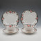 English Vintage Aynsley "Black Band & Rose" Teacup Trio Set of 2