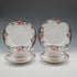 English Vintage Aynsley "Black Band & Rose" Teacup Trio Set of 2