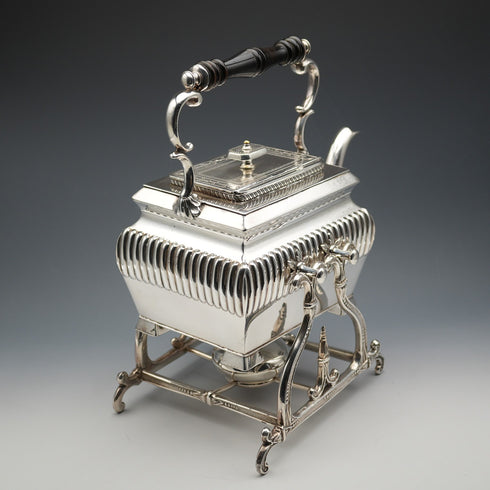 English Antique Silver-plated Tea Kettle Set by Sturges, Bladon and Middleton