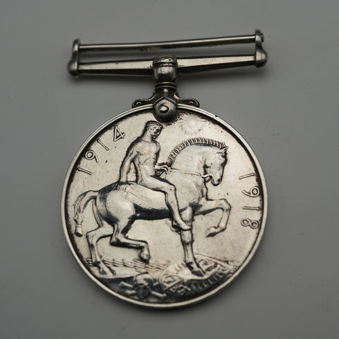 1918 King George V WWI End Commemorative Sterling Silver Medal 33g
