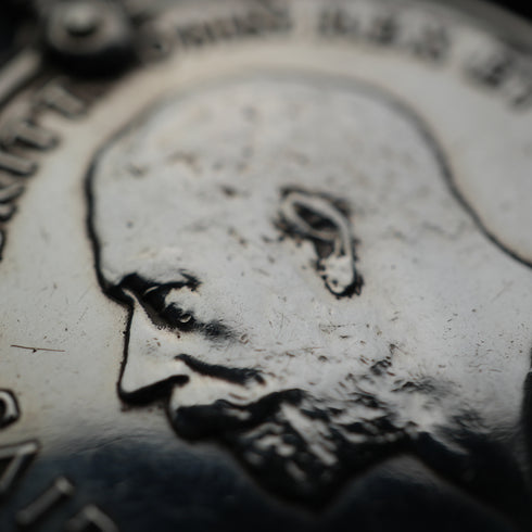 1918 King George V WWI End Commemorative Sterling Silver Medal 33g