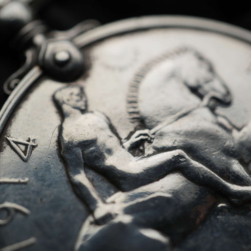 1918年 英国王ジョージ5世 第一次世界大戦終結記念 純銀製メダル 33g