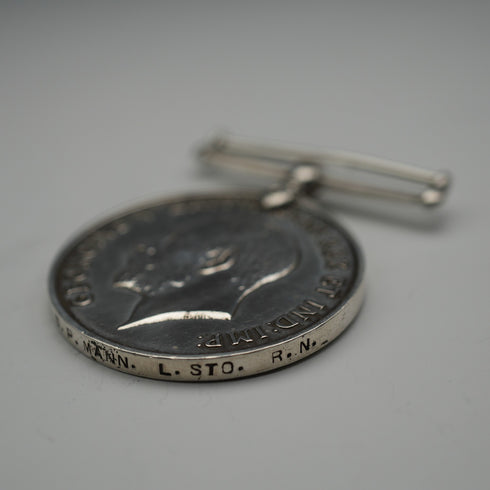 1918 King George V WWI End Commemorative Sterling Silver Medal 33g