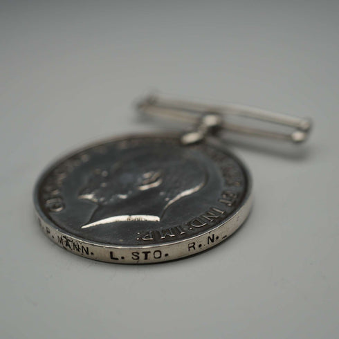 1918年 英国王ジョージ5世 第一次世界大戦終結記念 純銀製メダル 33g
