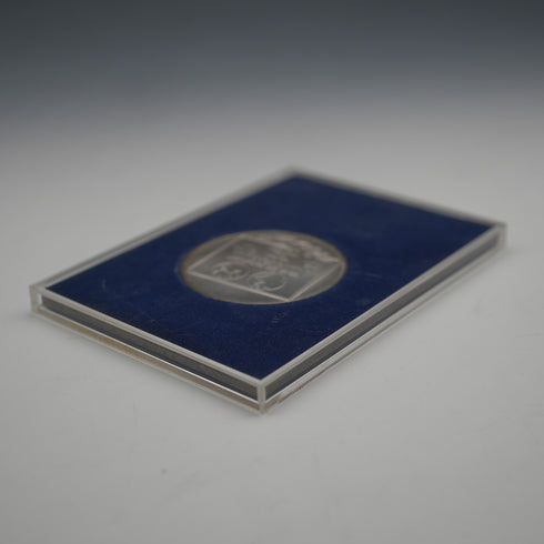 1969 "Apollo 11 Moon Landing" Sterling Silver Commemorative Medal 27g Franklin Mint with Case