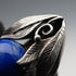 Vintage Silver and Lapis Lazuli Botanical Design Clip-On Earrings