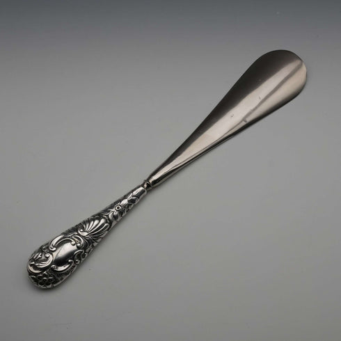 Circa 1900 English Antique Sterling Silver Handle Shoehorn by Crisford&Norris Ltd