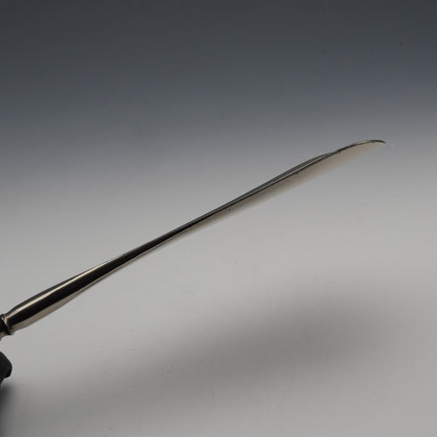 Circa 1900 English Antique Sterling Silver Handle Shoehorn by Crisford&Norris Ltd