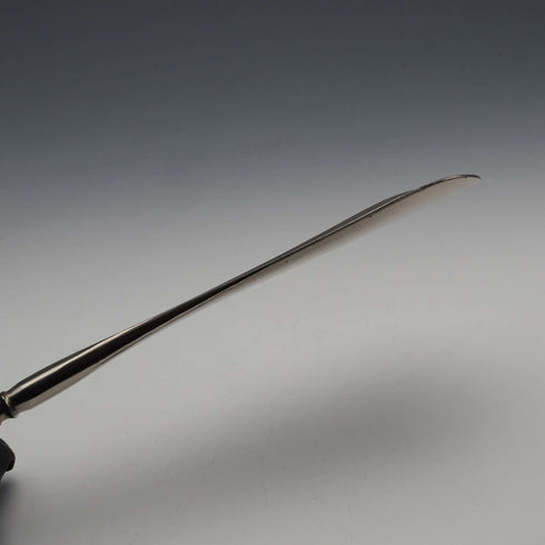 Circa 1900 English Antique Sterling Silver Handle Shoehorn by Crisford&Norris Ltd